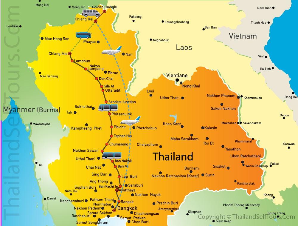 thailand map